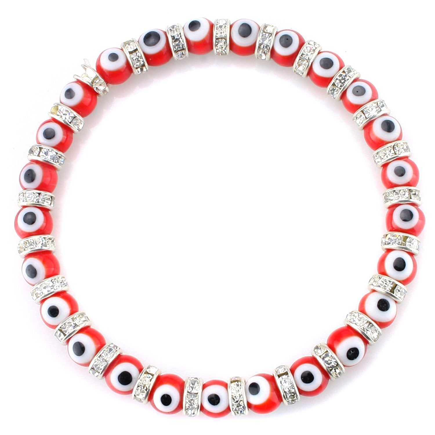 Wholesale Devil Eye Crystal Glass Beads Bracelet
